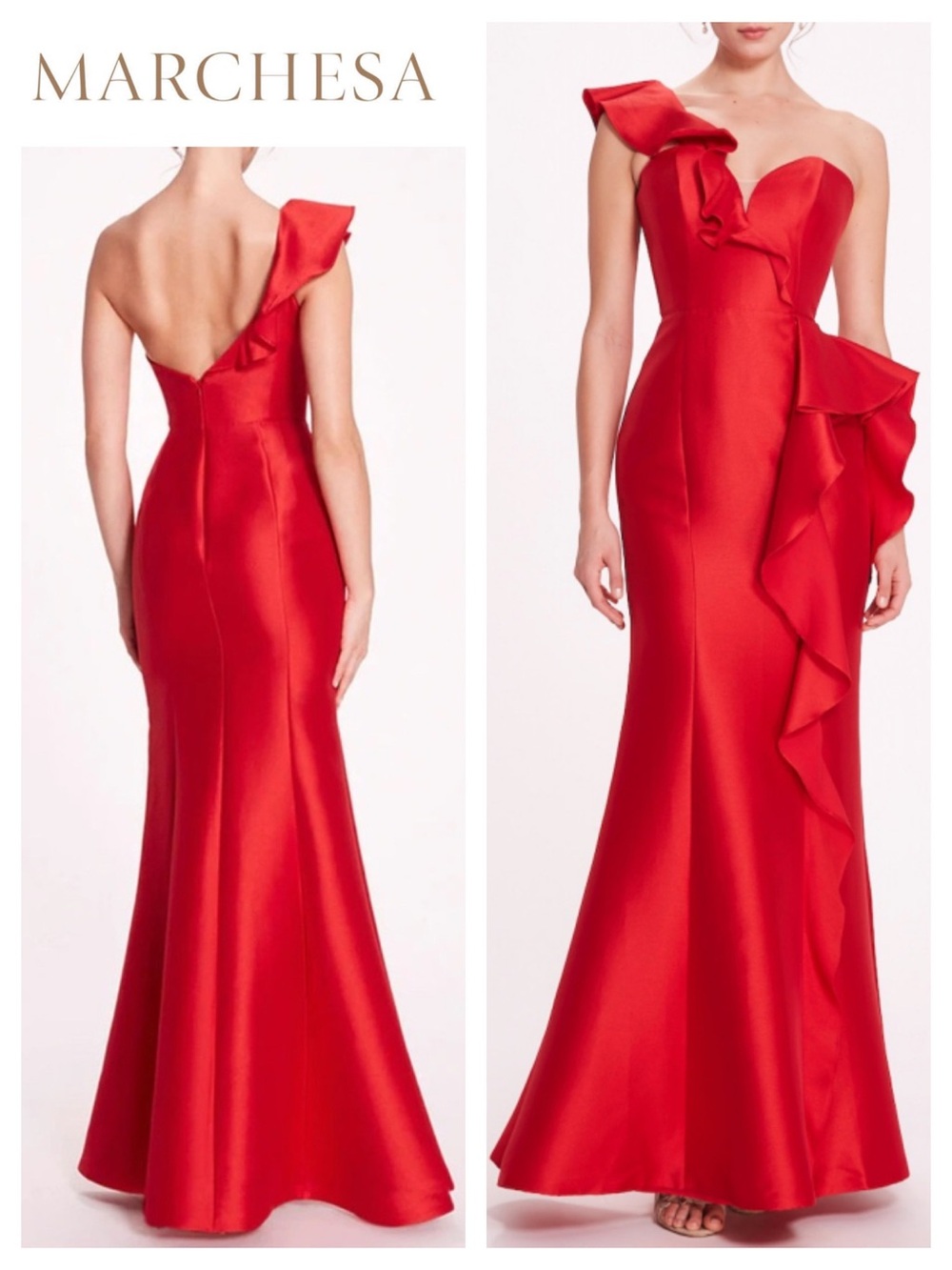 MARCHESA NOTTE Silk Mikado Gown